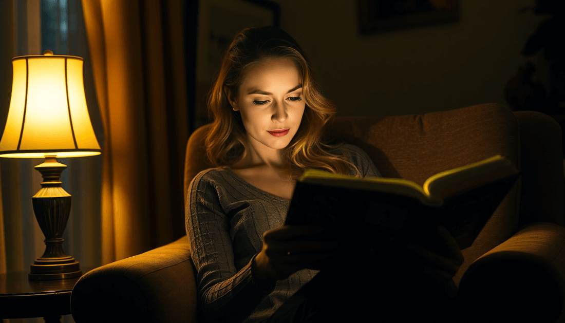 lady reading and relaxing