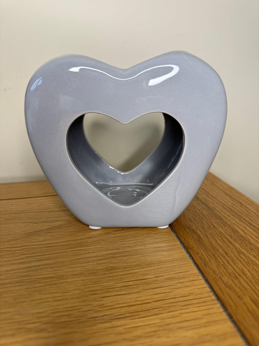 A not so perfect Heart Wax Burner - Grey - Luxe Candles