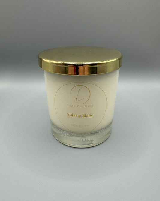Solaris Blanc Candle with gold lid